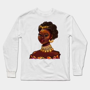 African American queen melanin black woman Long Sleeve T-Shirt